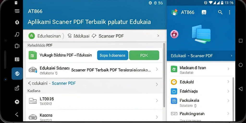 Tampilan antarmuka AT866 yang intuitif untuk pemindaian PDF.