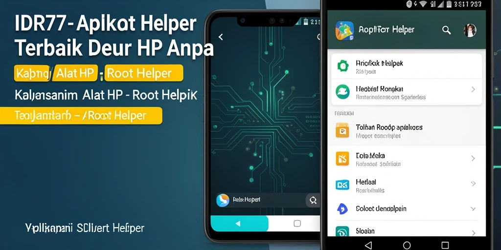 Tampilan antarmuka IDR77 yang sederhana dan user-friendly untuk proses rooting.