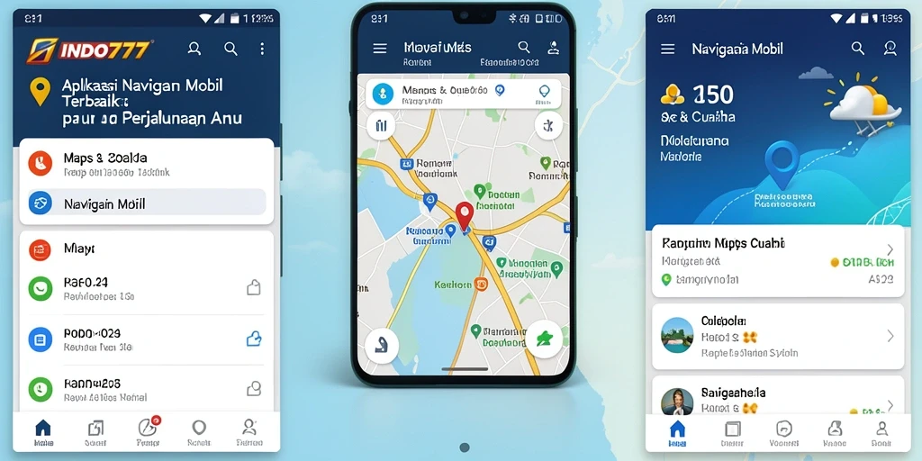 Tampilan antarmuka utama INDO777 dengan fitur Navigasi Mobil.