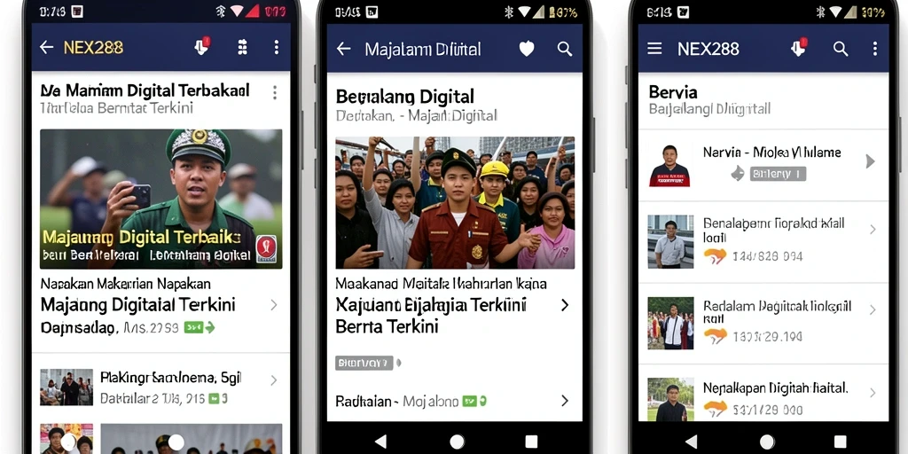 Tampilan antarmuka pengguna NEX288 yang menarik dan modern.