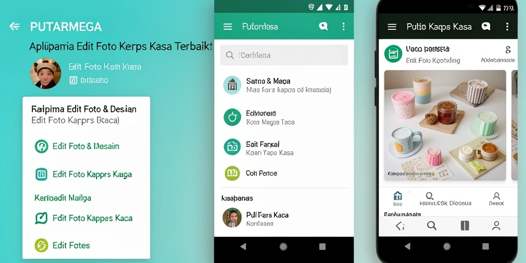 Antarmuka PUTARMEGA untuk Edit Foto Kertas Kaca yang menarik dan mudah digunakan.