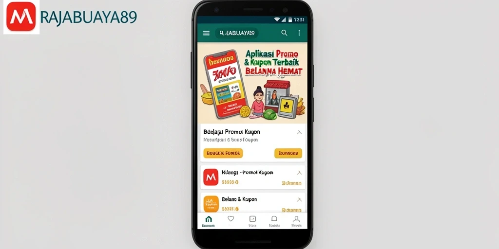Antarmuka RAJABUAYA89 menampilkan berbagai kupon dan promo menarik.