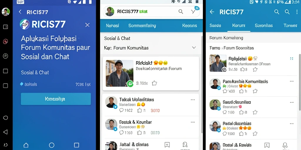 Tampilan antarmuka RICIS77 yang user-friendly untuk Forum Komunitas.